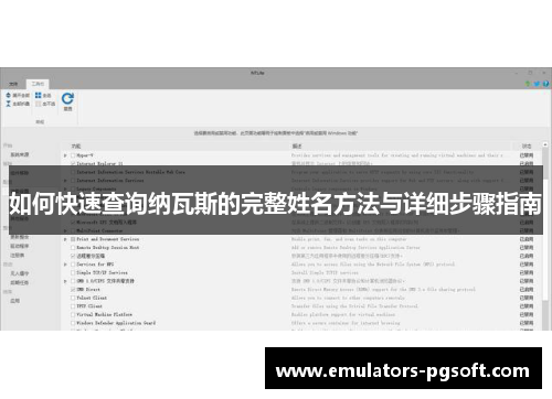 如何快速查询纳瓦斯的完整姓名方法与详细步骤指南 如何快速查询纳瓦斯的完整姓名方法与详细步骤指南